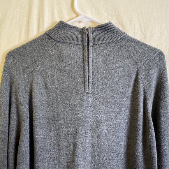 Drapers & Damons Back Zip Mock Neck Gray Sweater Women's Plus Size 1X Acrylic - Picture 4 of 6